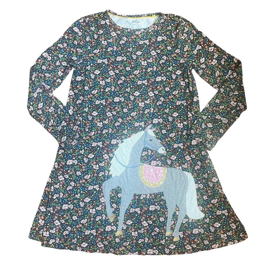Boden (11|12y) Floral Appliqué Dress